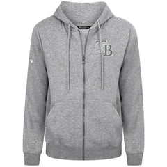 Tampa Bay Rays Levelwear Podium Banner Arch Full-Zip Hoodie Heather Gray