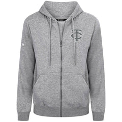 Minnesota Twins Levelwear Podium Banner Arch Full-Zip Hoodie Heather Gray