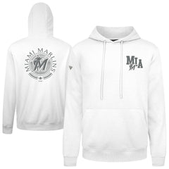 Miami Marlins Levelwear Podium Grain Hoodie White