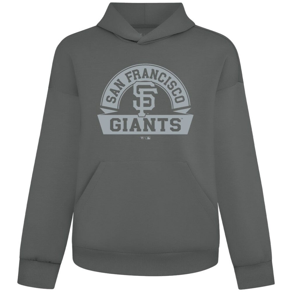 San Francisco Giants Levelwear Luxe Signature Banner Arch Tri-Blend Hoodie Gray