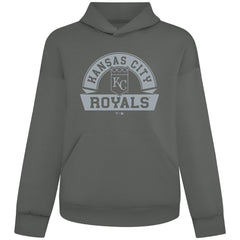 Kansas City Royals Levelwear Luxe Signature Banner Arch Tri-Blend Hoodie Gray