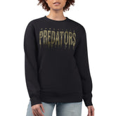 Nashville Predators G-III 4Her by Carl Banks Women's Metallic Drop Printed Fleece Sweatshirt Black