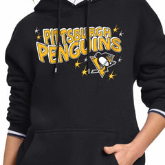 Pittsburgh Penguins Starter Women's Fireworks Fleece Hoodie Black