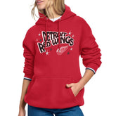 Detroit Red Wings Starter Women's Fireworks Fleece Hoodie Red