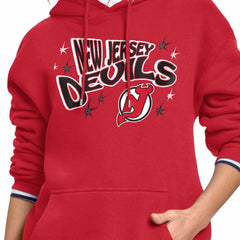 New Jersey Devils Starter Women's Fireworks Fleece Hoodie Red