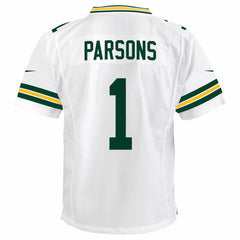 Micah Parsons Green Bay Packers Youth White Game Jersey - White
