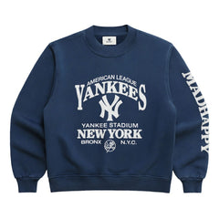 New York Yankees Madhappy Unisex High Rib Sweatshirt Blue