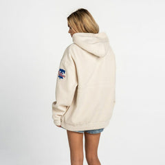 Philadelphia Phillies The Wild Collective Women's Oversized Cord Hoodie Cream