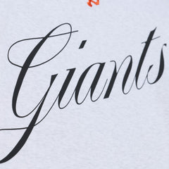 San Francisco Giants Women's Script Cropped Boxy T-Shirt Heather Gray | Mitchell & Ness
