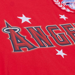 Los Angeles Angels Women's Pep Rally Cropped Boxy T-Shirt Red | Mitchell & Ness