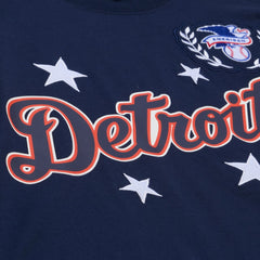 Detroit Tigers Women's Pep Rally Cropped Boxy T-Shirt Navy | Mitchell & Ness