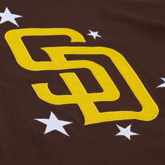 San Diego Padres Women's Pep Rally Cropped Boxy T-Shirt Brown | Mitchell & Ness