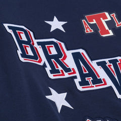 Atlanta Braves Women's Pep Rally Sweatshirt Navy | Mitchell & Ness