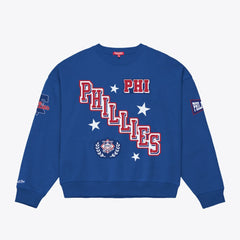 Philadelphia Phillies Women's Pep Rally Sweatshirt Royal | Mitchell & Ness