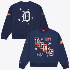 Detroit Tigers Women's Pep Rally Sweatshirt Navy | Mitchell & Ness
