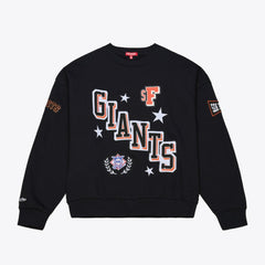 San Francisco Giants Women's Pep Rally Sweatshirt Black | Mitchell & Ness