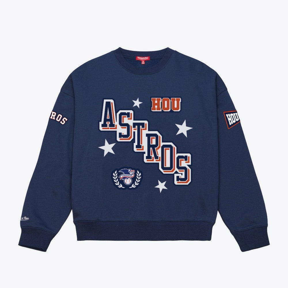 Houston Astros Women's Pep Rally Sweatshirt Navy | Mitchell & Ness