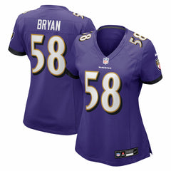 Taven Bryan Baltimore Ravens Women's Team Game Jersey - Purple