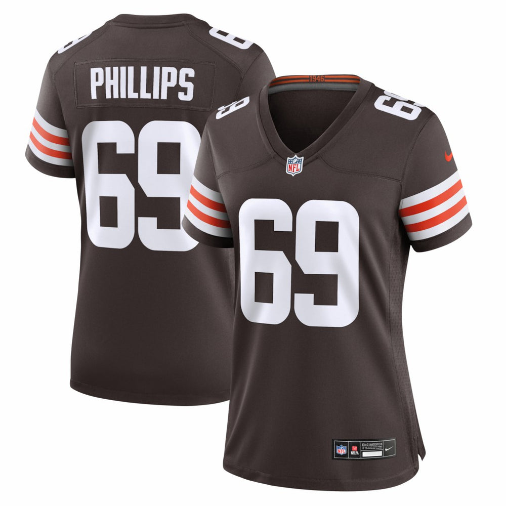Tyre Phillips Cleveland Browns Women's Team Game Jersey - Brown