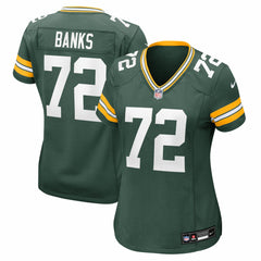 Brant Banks Green Bay Packers Women's Team Game Jersey - Green