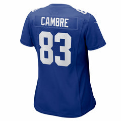 Dalen Cambre New York Giants Women's Team Game Jersey - Royal