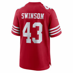 Messiah Swinson San Francisco 49ers Team Game Jersey - Scarlet