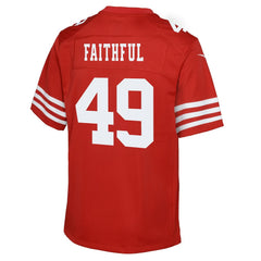 The Faithful San Francisco 49ers Youth Team Game Jersey - Scarlet