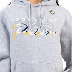 Nashville Predators G-III 4Her by Carl Banks Women's Shadow Logo Fleece Hoodie Gray