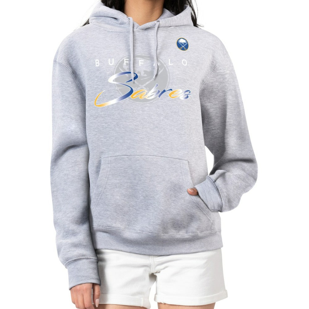 Buffalo Sabres G-III 4Her by Carl Banks Women's Shadow Logo Fleece Hoodie Gray