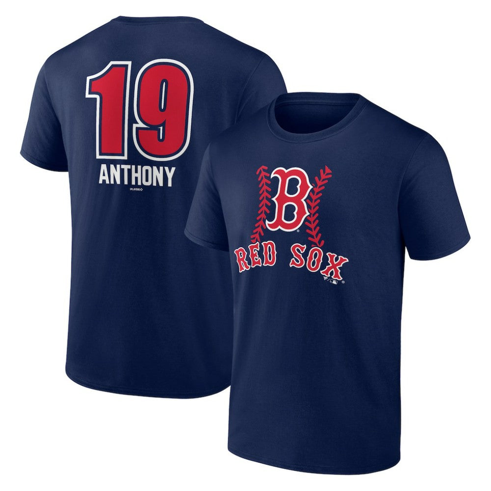 Roman Anthony Boston Red Sox Fastball Player Name & Number T-Shirt Navy