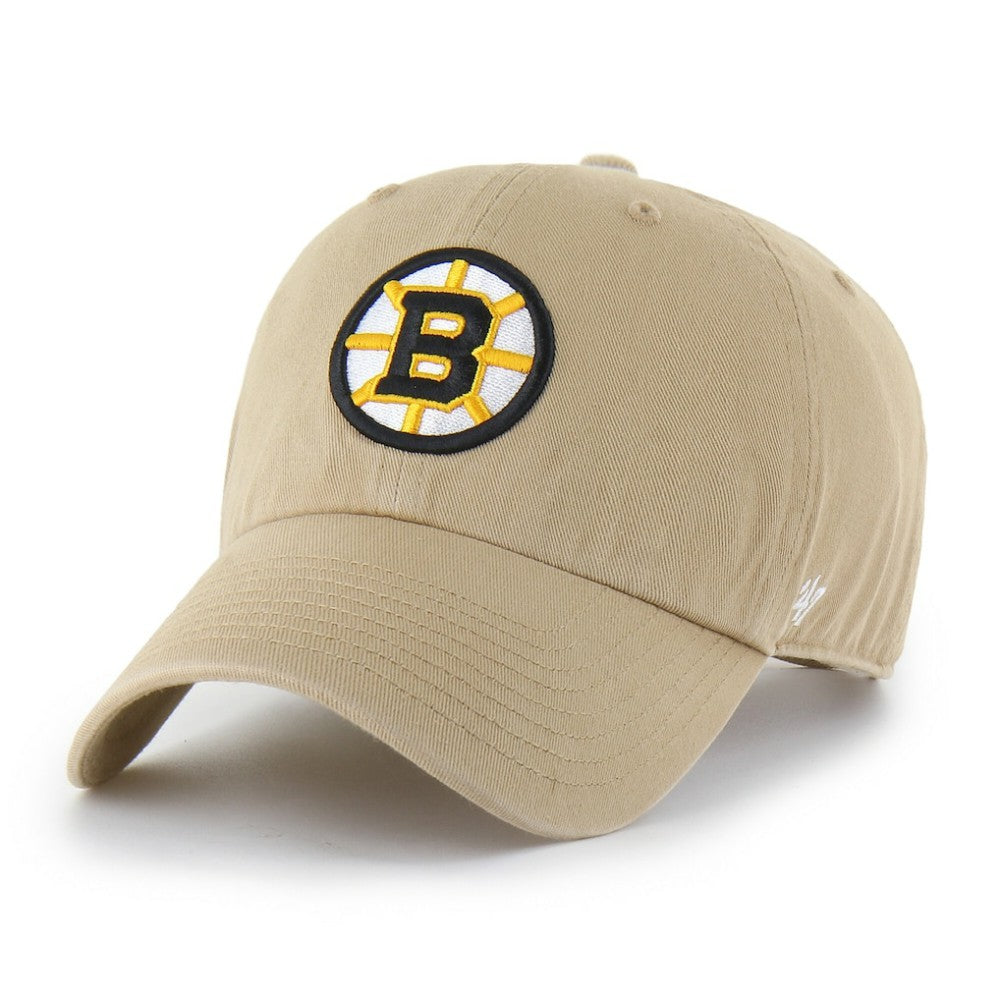 Boston Bruins '47 Logo Clean Up Adjustable Hat Khaki