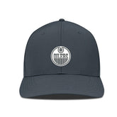 Edmonton Oilers Levelwear Rise Slate & Snow Structured Flex Hat Charcoal