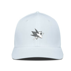 San Jose Sharks Levelwear Rise Slate & Snow Structured Flex Hat White