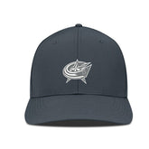 Columbus Blue Jackets Levelwear Rise Slate & Snow Structured Flex Hat Charcoal