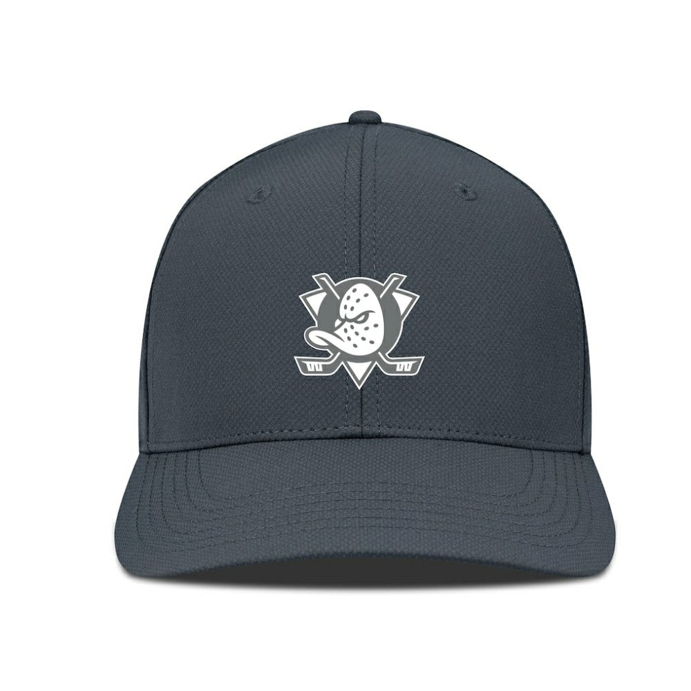 Anaheim Ducks Levelwear Rise Slate & Snow Structured Flex Hat Charcoal