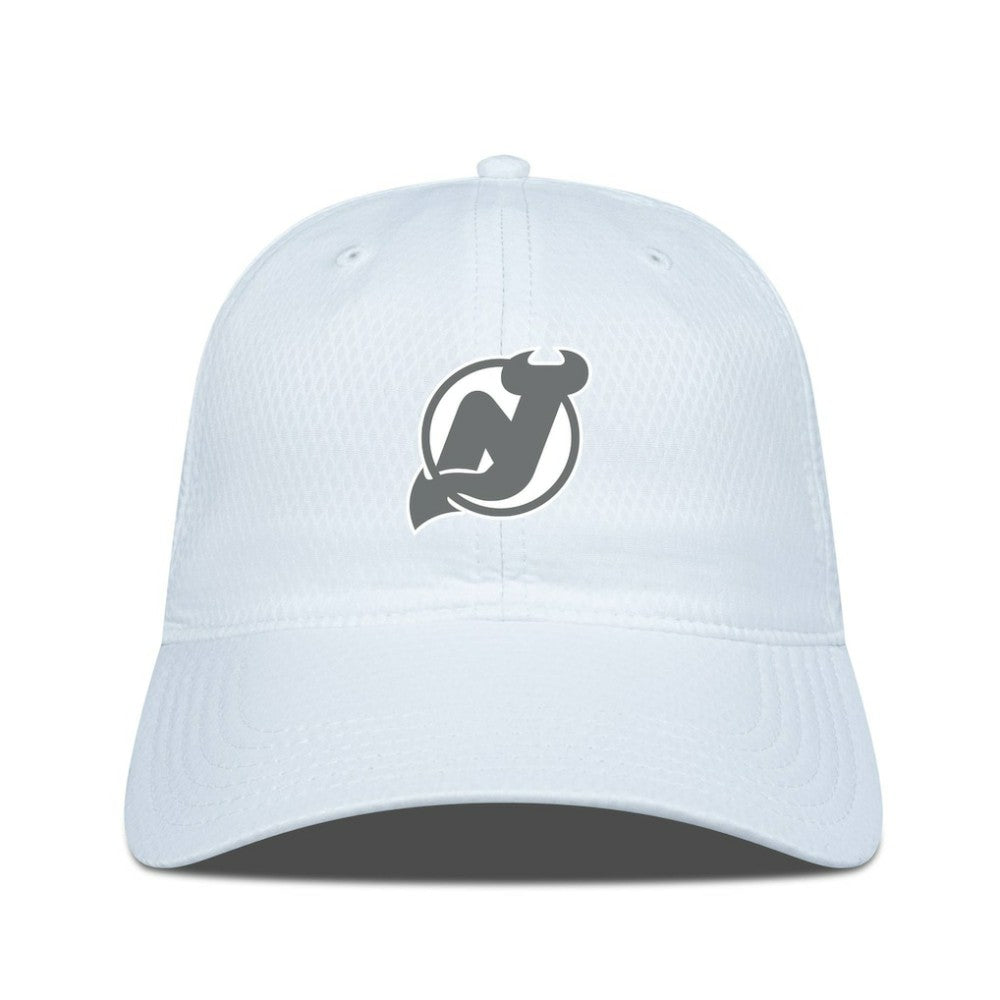 New Jersey Devils Levelwear Matrix Slate & Snow Unstructured Adjustable Hat White
