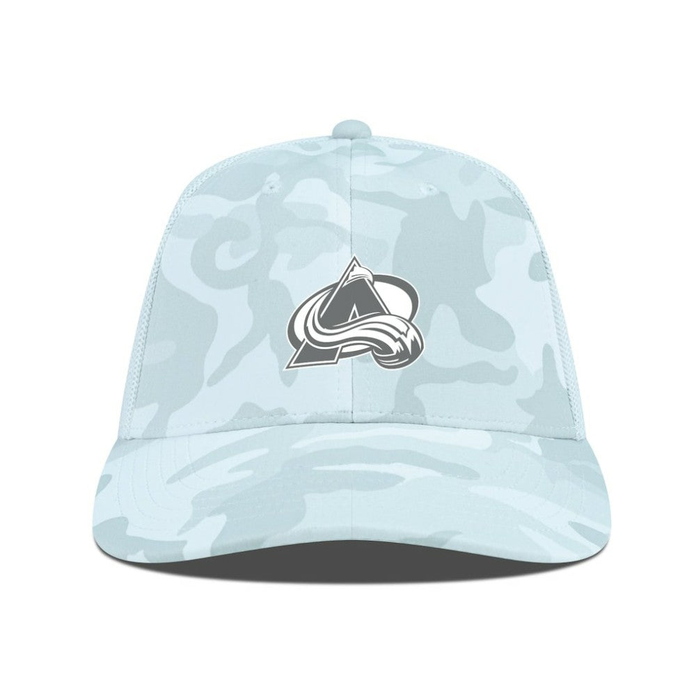 Colorado Avalanche Levelwear Clash Slate & Snow Meshback Flex Hat Camo