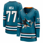 Michael Misa San Jose Sharks Fanatics Women's Breakaway Jersey Teal
