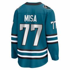 Michael Misa San Jose Sharks Fanatics Breakaway Jersey Teal