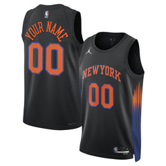New York Knicks Jordan Brand Unisex Swingman Custom Jersey - Statement Edition - Black cheap