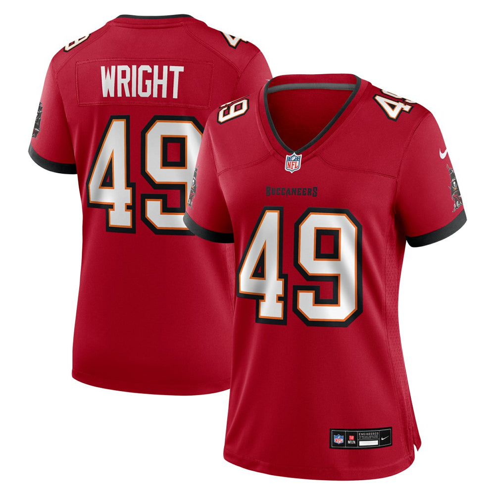 Owen Wright Tampa Bay Buccaneers Women's Team Game Jersey - Red