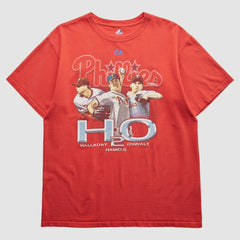 Philadelphia Phillies Majestic 2010 T-Shirt Red Vintage