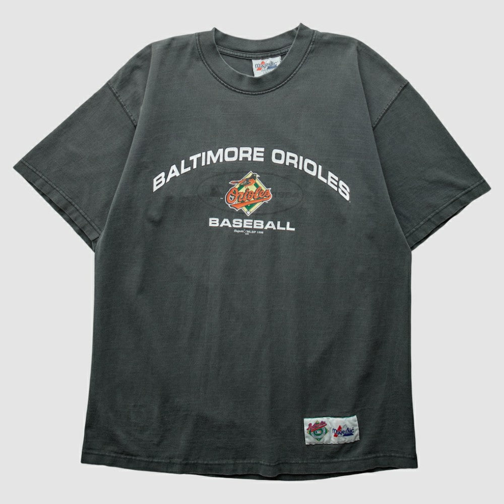 Baltimore Orioles Majestic 1999 T-Shirt Charcoal Vintage