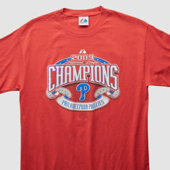 Philadelphia Phillies Majestic 2009 T-Shirt Red Vintage