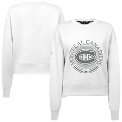 Montreal Canadiens Levelwear Women's Slate & Snow Sponge Tri-Blend Sweatshirt White