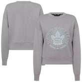 Toronto Maple Leafs Levelwear Women's Slate & Snow Sponge Tri-Blend Sweatshirt Gray