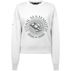 Utah Mammoth Levelwear Women's Slate & Snow Sponge Tri-Blend Sweatshirt White
