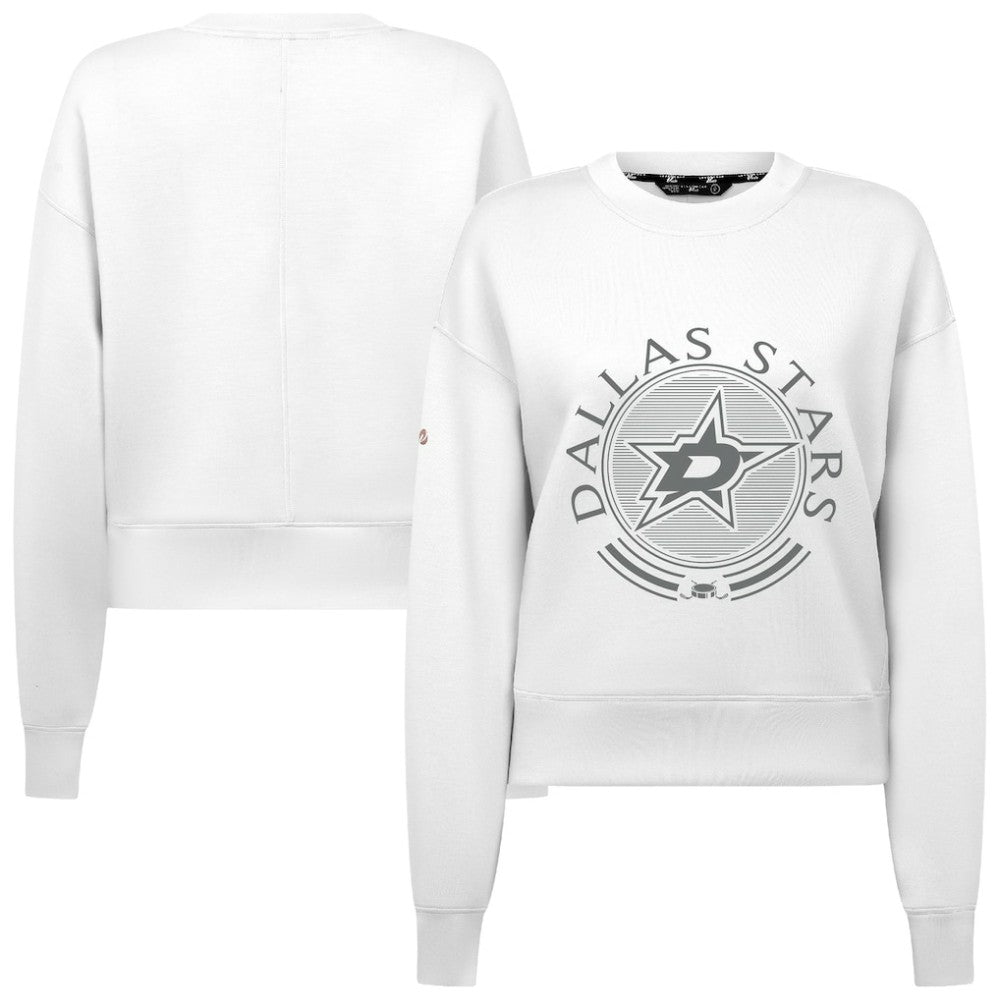 Dallas Stars Levelwear Women's Slate & Snow Sponge Tri-Blend Sweatshirt White