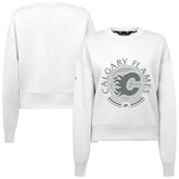 Calgary Flames Levelwear Women's Slate & Snow Sponge Tri-Blend Sweatshirt White