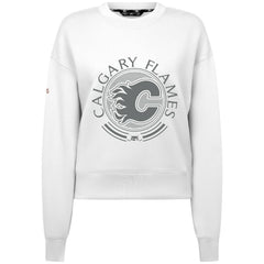 Calgary Flames Levelwear Women's Slate & Snow Sponge Tri-Blend Sweatshirt White